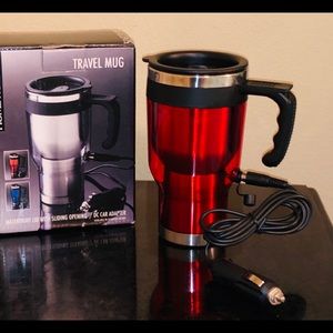 Red Heated Travel Mug w Car Adapter